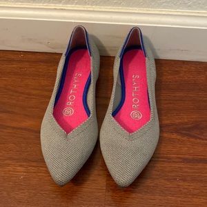 Rothy’s limited edition silver flats